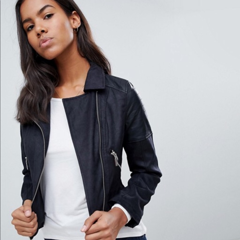 Faux suede Biker Jacket